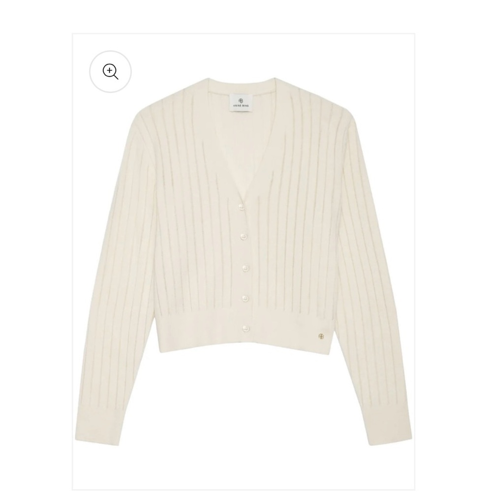 Anine Bing Cream Women's Sweater Hazel Cardigan